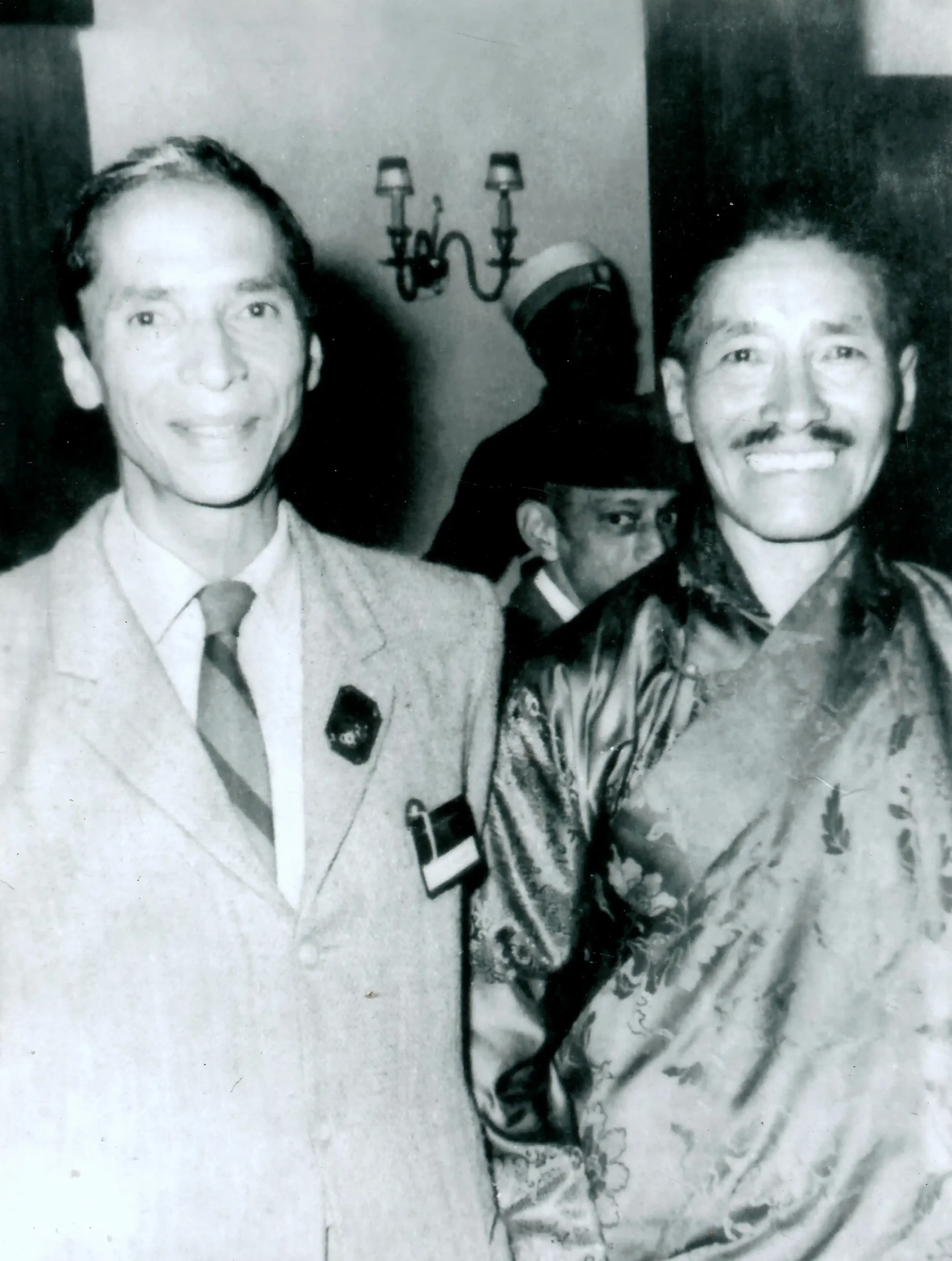 Late Mr C L Sah Thulgharia with Tenzing Norgay Sherpa