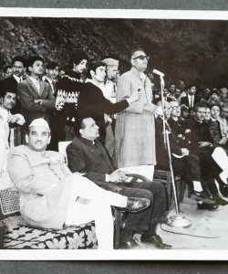 Hon_ble Mr K.C Pant and Mr. H.C Bahuguna at our training area, BaraPatthar for Rock Climbing Demonstration-min