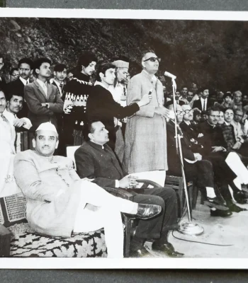 Hon_ble Mr K.C Pant and Mr. H.C Bahuguna at our training area, BaraPatthar for Rock Climbing Demonstration-min